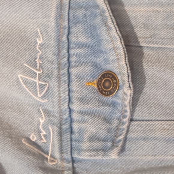 Never worn Live Above Black Legendary Blue Denim Unisex Jacket in size L. - Picture 2 of 7